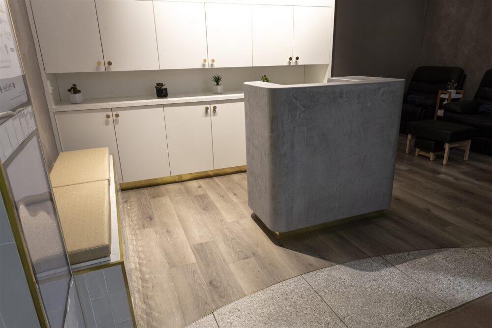 FEATURE FLOOR TILES: Terrazzo Light Grey