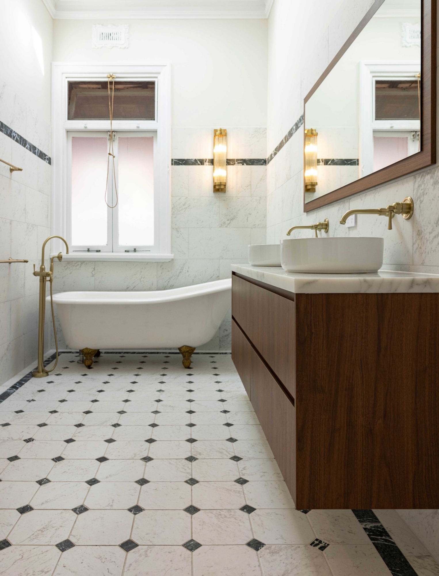 Classica Ottagona Carrara and Verdi Alpi Dot 46x46mm available to order in