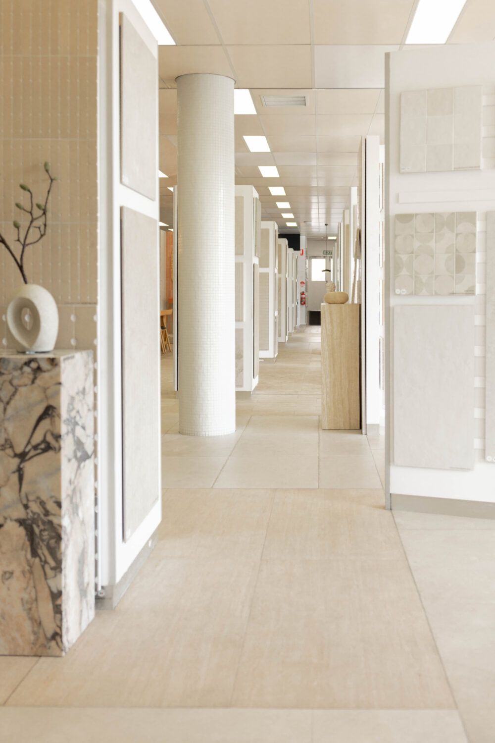 Our showroom is organised by colour, lightest to darkest from the front of the store.
