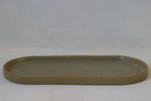 Dulang Ceramic Tray - Large - Moss Green