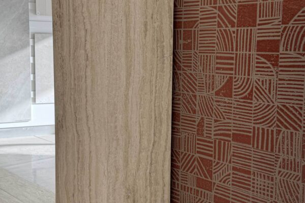Italian Travertine Plinth - White