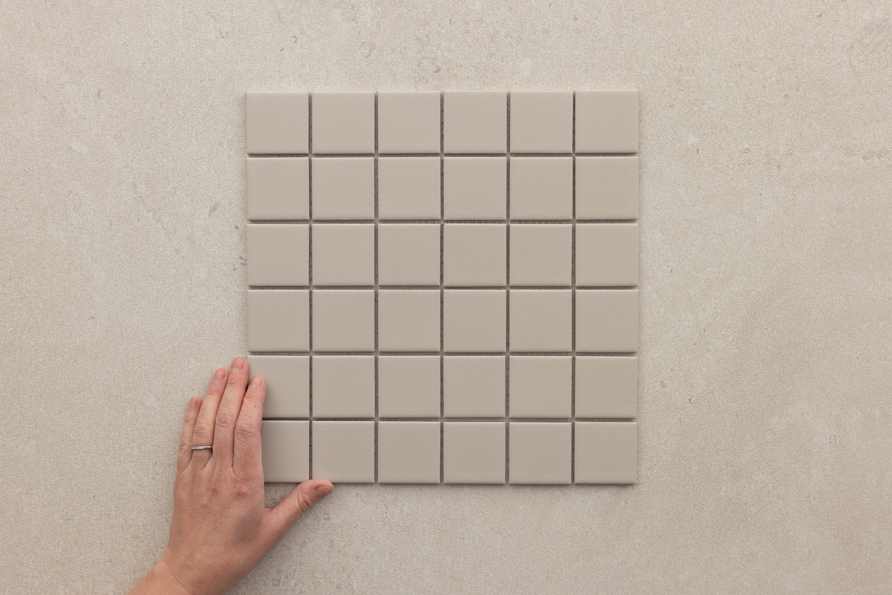 Grid Light Grey Matt 48x48 Mosaic 306x306mm 2