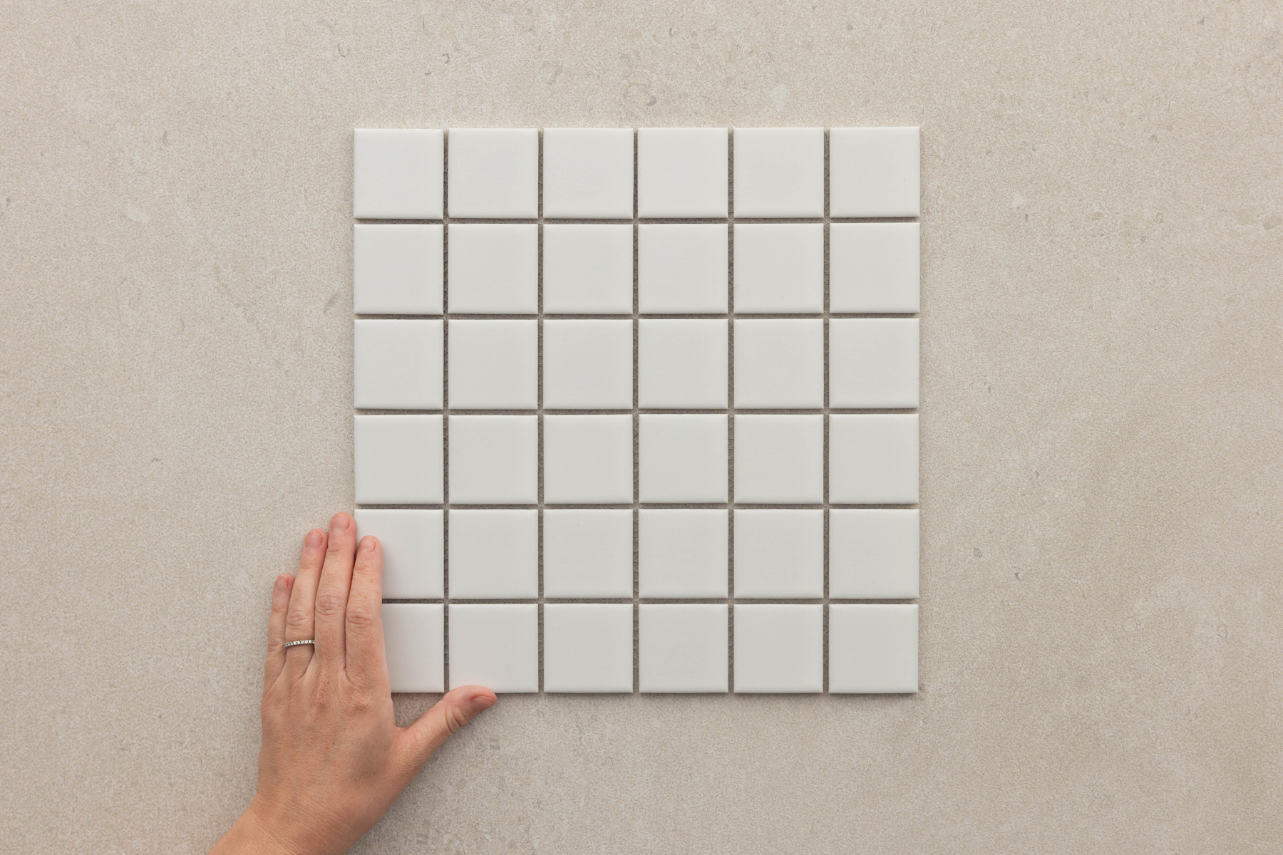 Grid White Matt 48x48 Mosaic 306x306mm 2