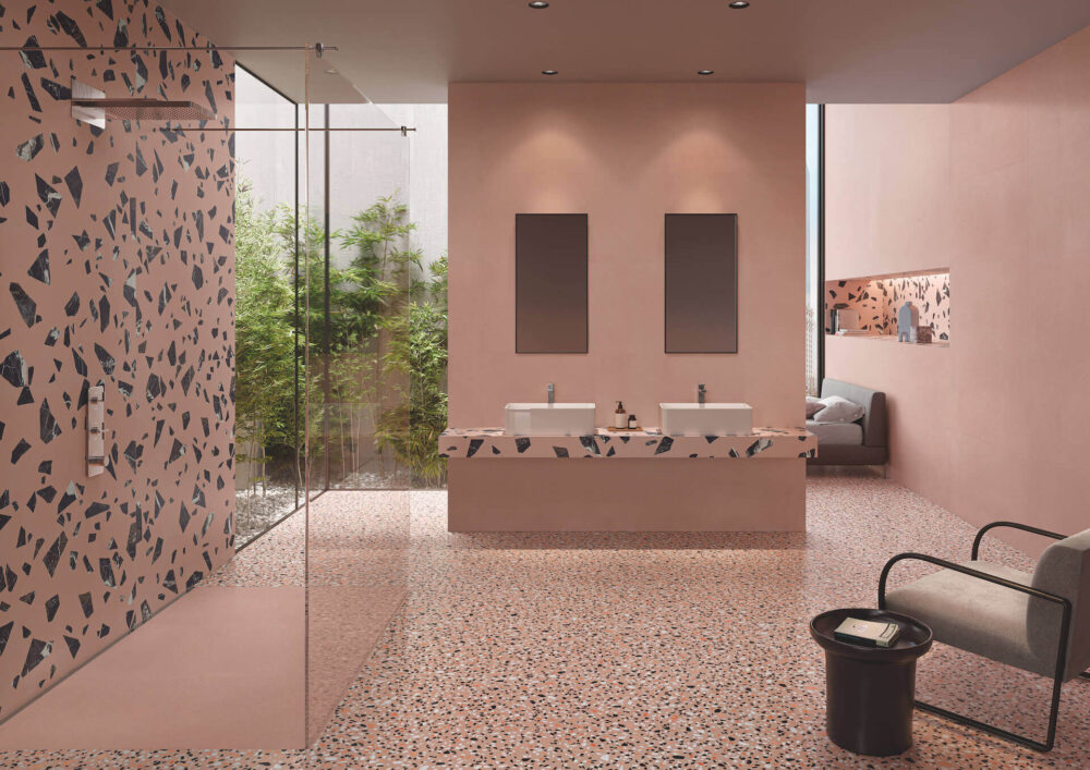 FLOOR AND WALL TILE: Medley Rock Pink