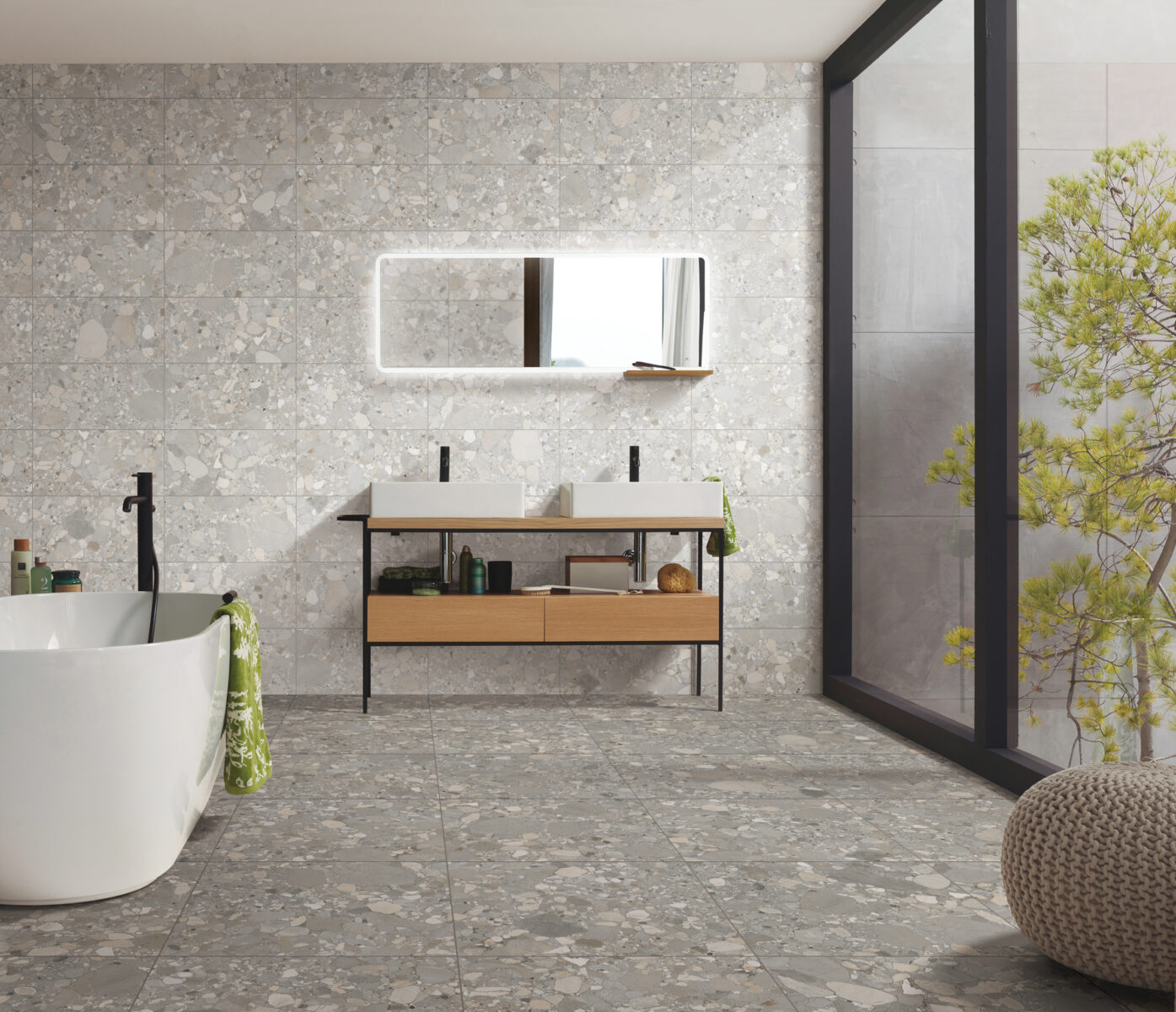 COBBLES PUMICE FOR WALL AND IRON FOR FLOOR LIFESTYLE