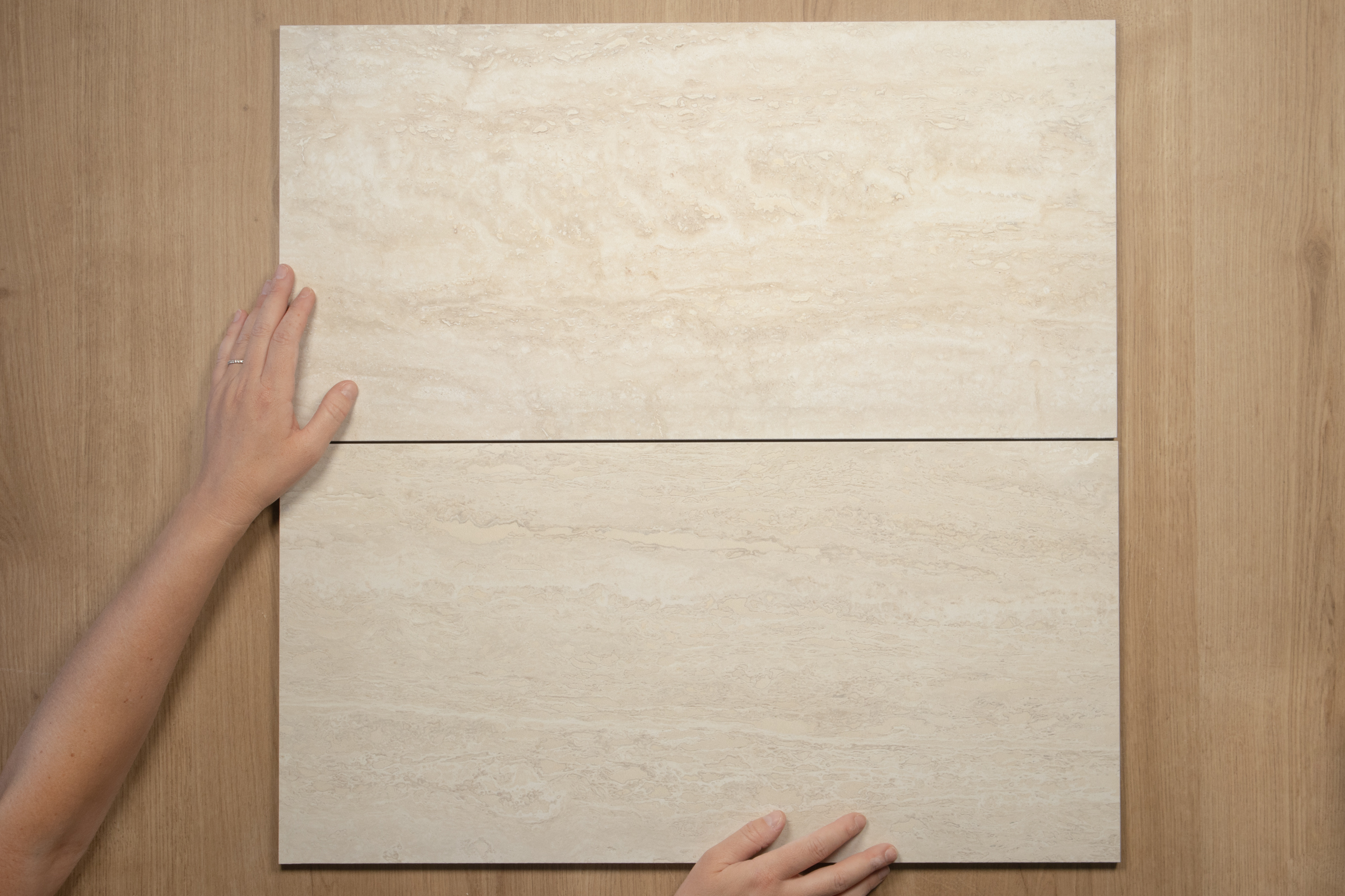 Travertino Beige Vein Cut Rect 300x600mm 2