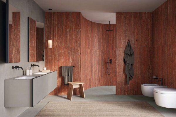 Travertino Rosso Vein Cut