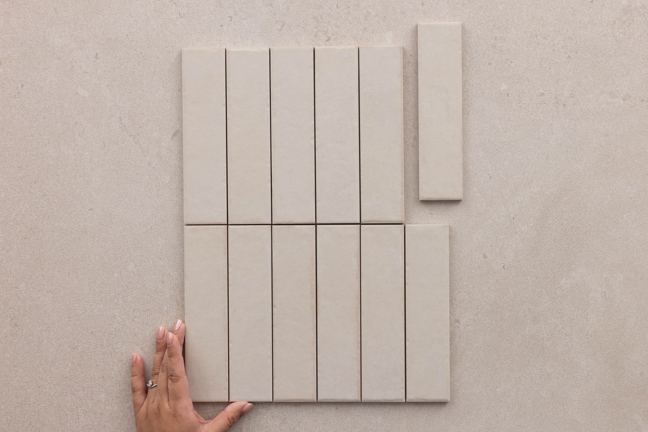 Tetris White Matt Rect 50x200mm 3