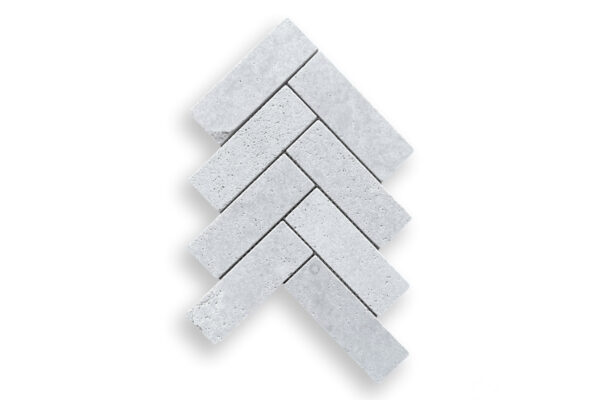 Herringbone Mosaic Gris Travertine VM2026