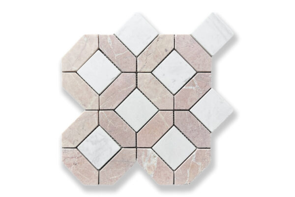 Tunis XL Crema Rosado & Aristone White Mosaic VM2201