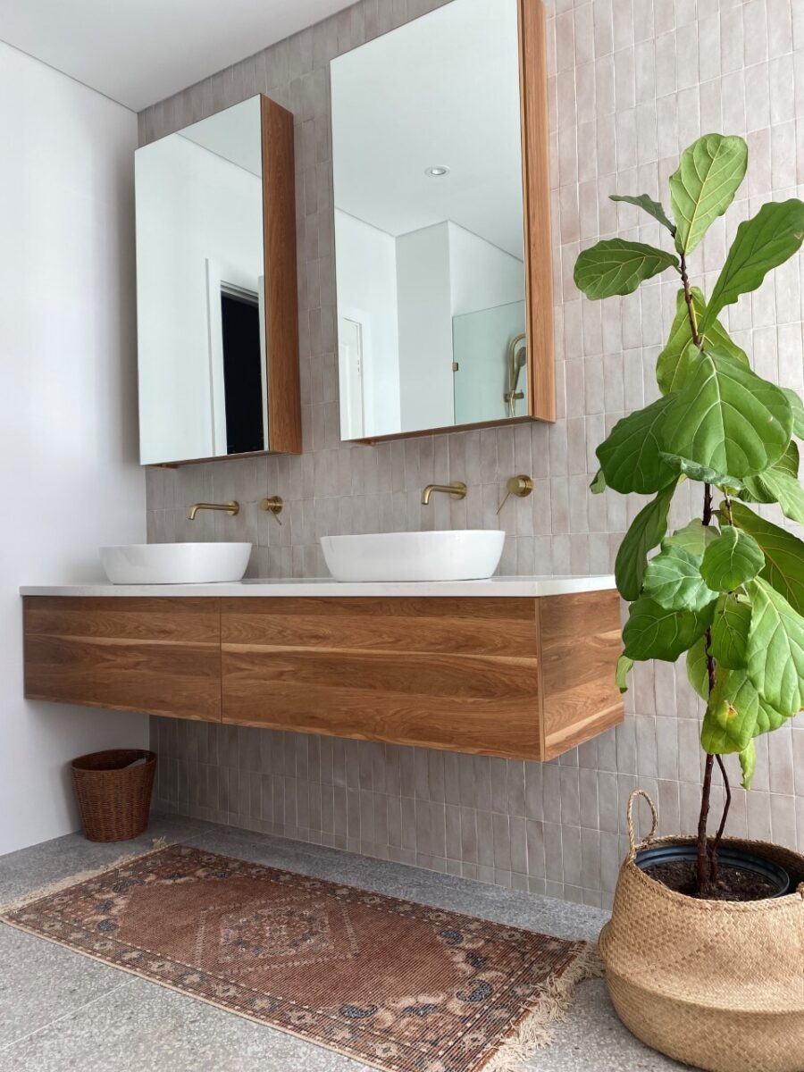 Insitu bathroom pottery natural terrazzo light grey 1
