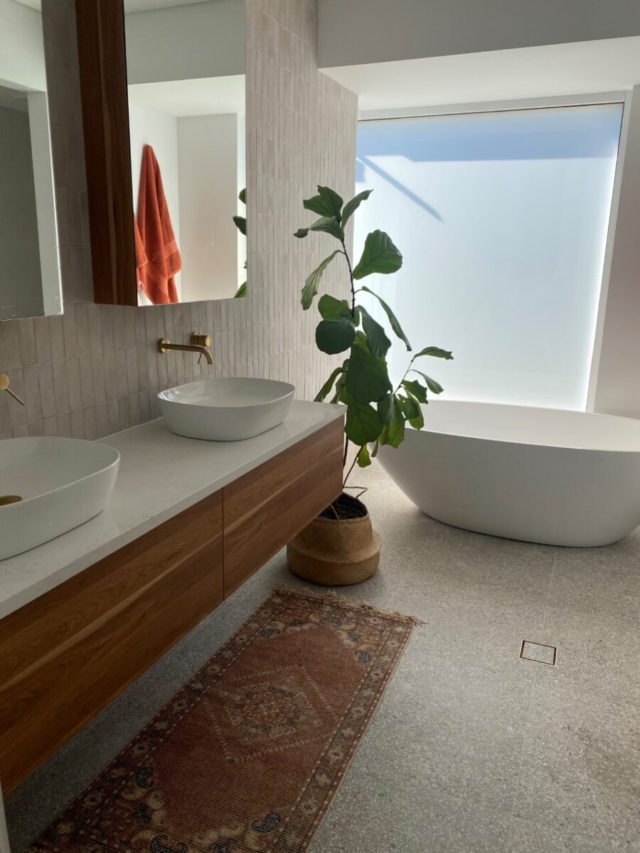 Insitu bathroom pottery natural terrazzo light grey 3